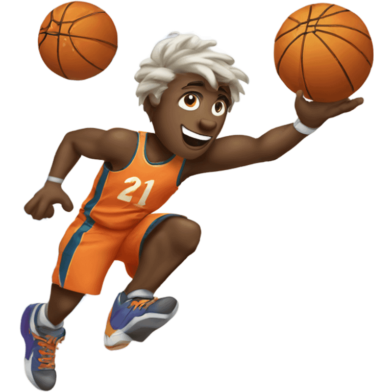 Comet playing basketball  emoji