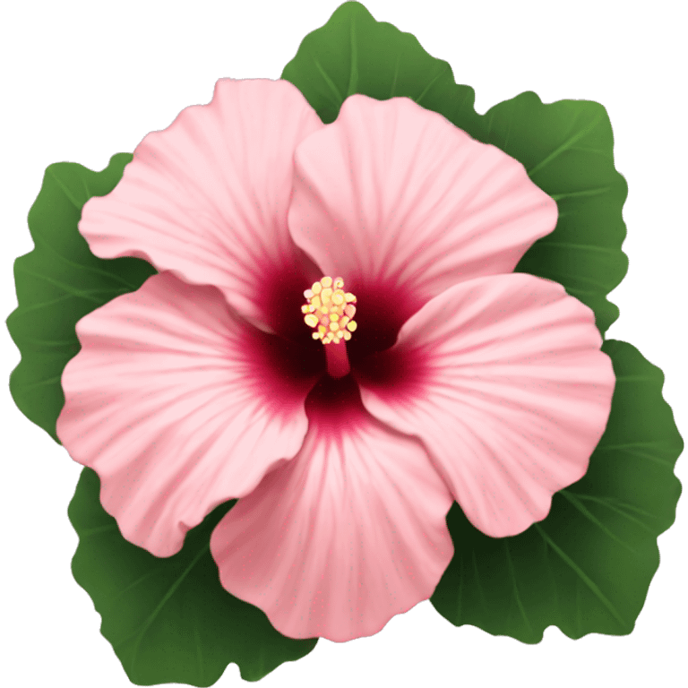 light pink hibiscus  emoji