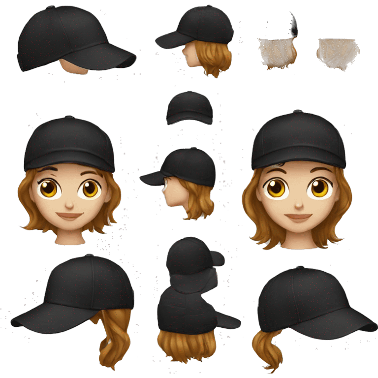 woman black cap emoji