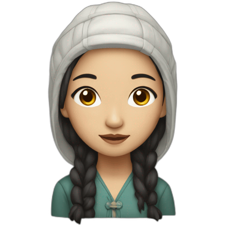 Asian girl artist emoji