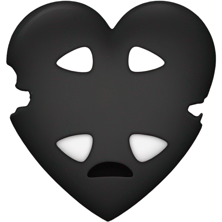 black heart two halves emoji