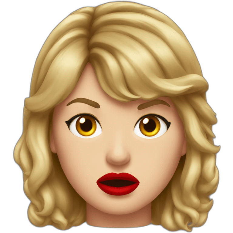 Taylor swift red face angry emoji