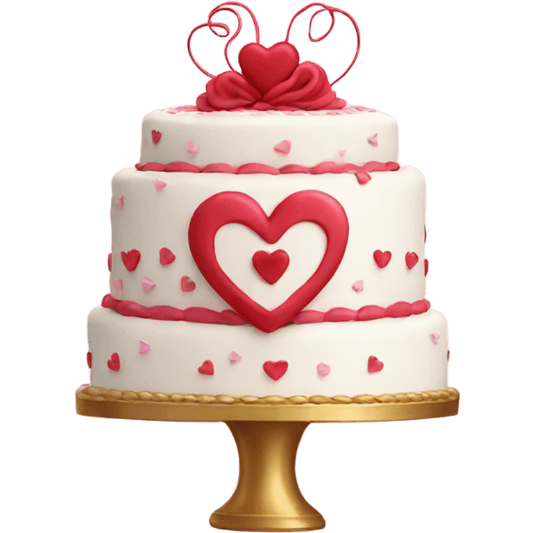 Beautiful fancy heart cake  emoji