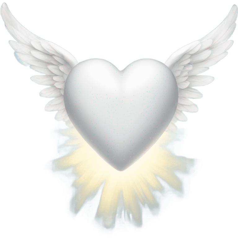 Angel white heart shine  emoji