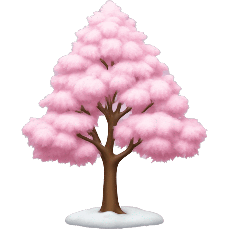 Pink Snowy Tree emoji