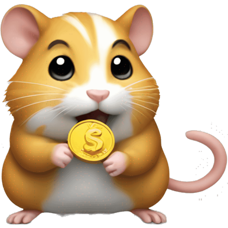 fighting hamster with coin emoji