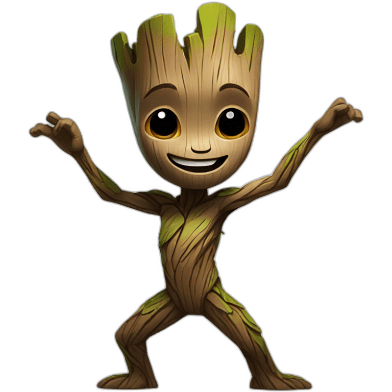 Groot dancing emoji