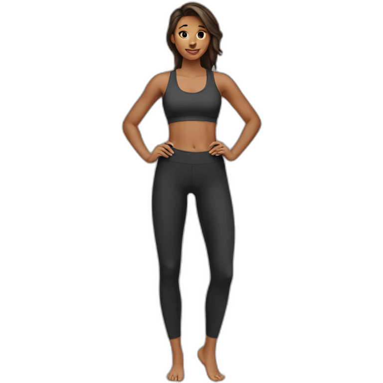 fit girl in leggins emoji