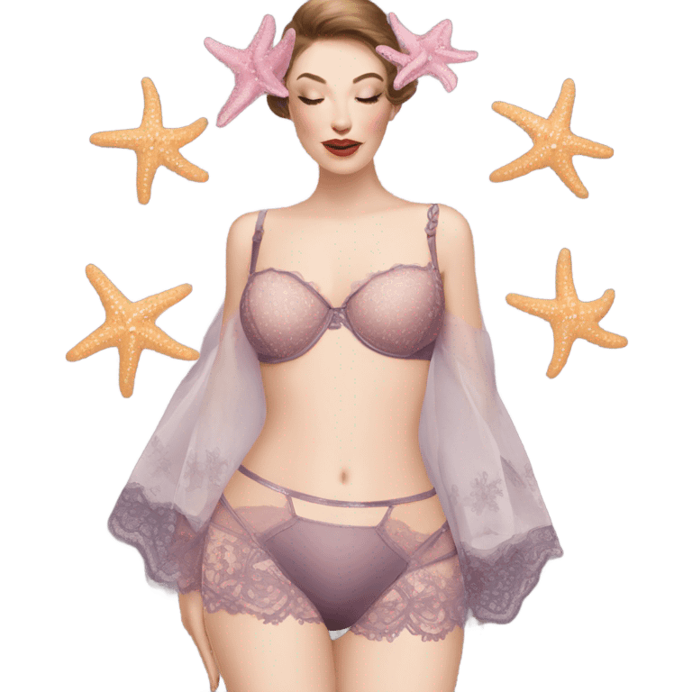 Starfish wearing lingerie  emoji