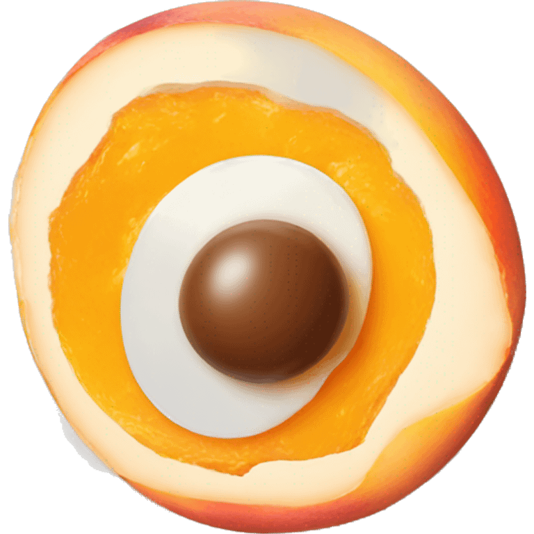 Peach goose egg dessert emoji