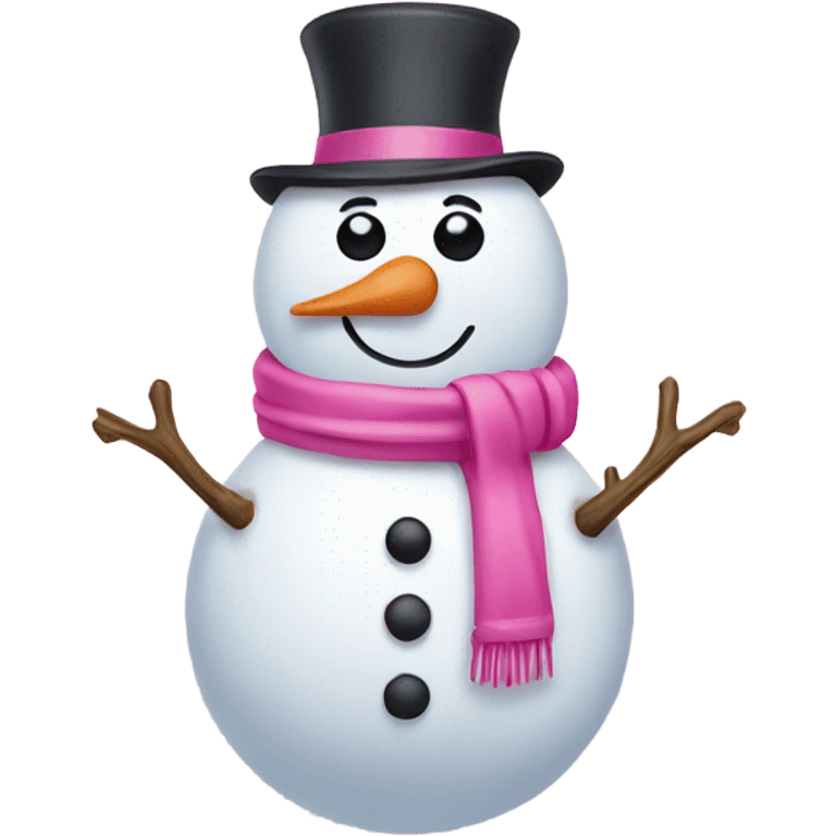 Pink Snowman  emoji