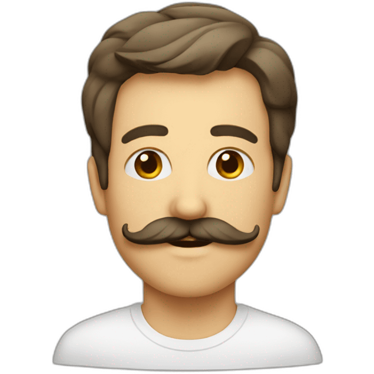 Personne avec une moustache carré emoji