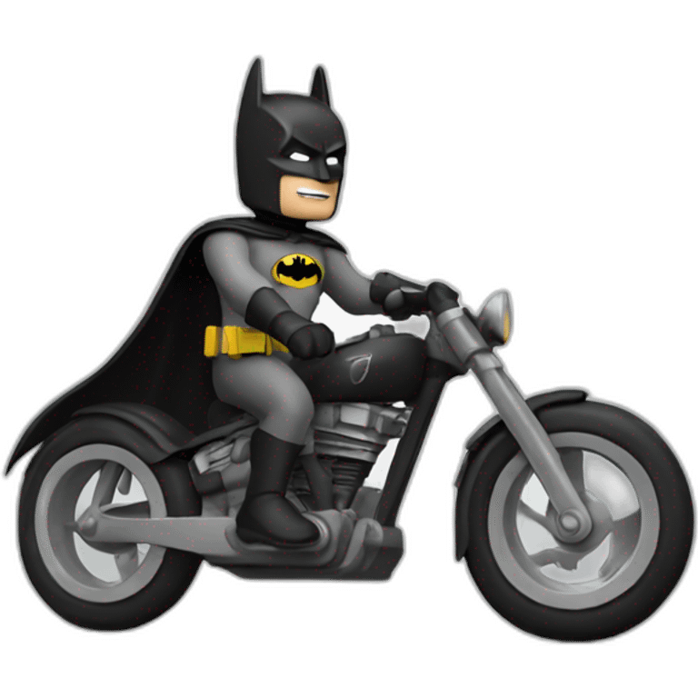 Batman driving a bike emoji