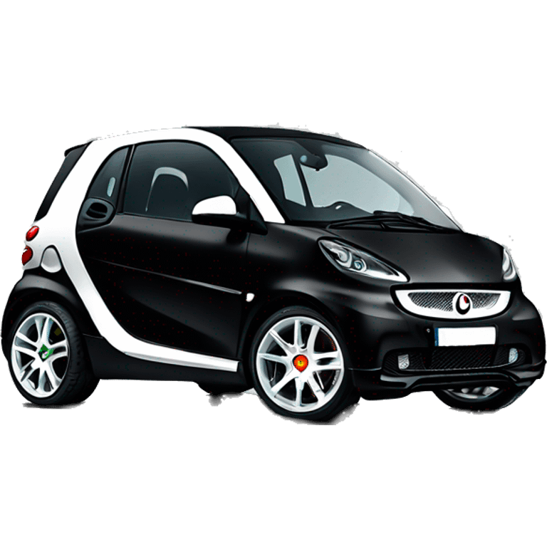 smart car 450 black, brabus emoji