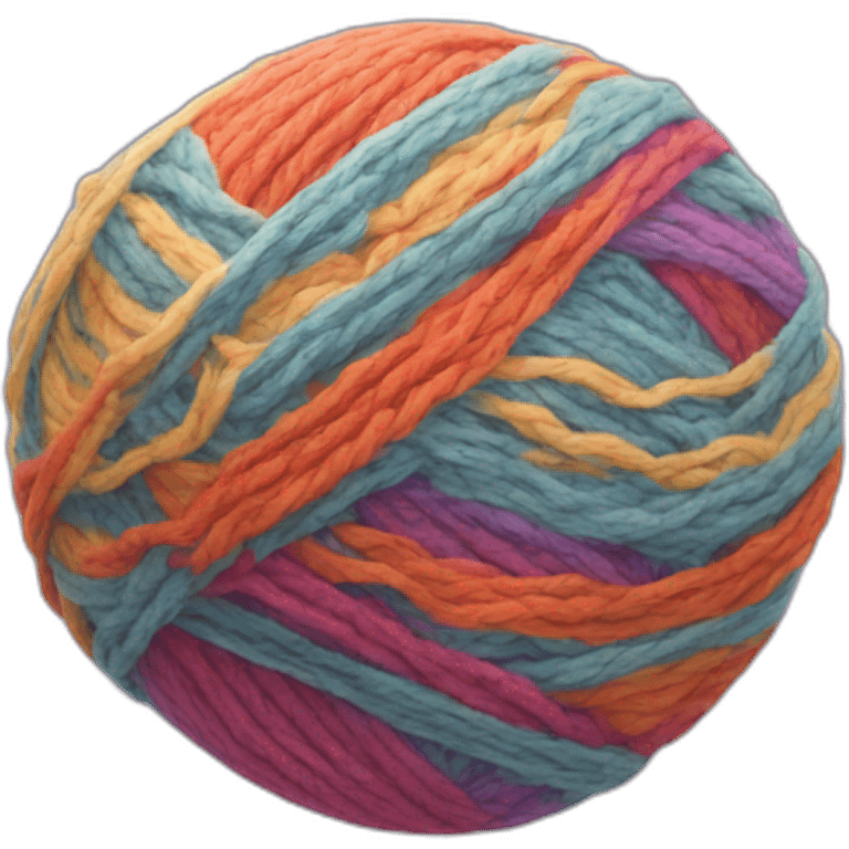 yarnball heartshaped multicolor drawing no eyes emoji