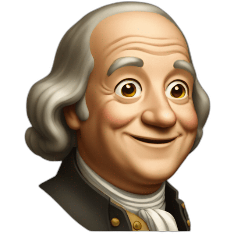 Benjamin Franklin smile emoji