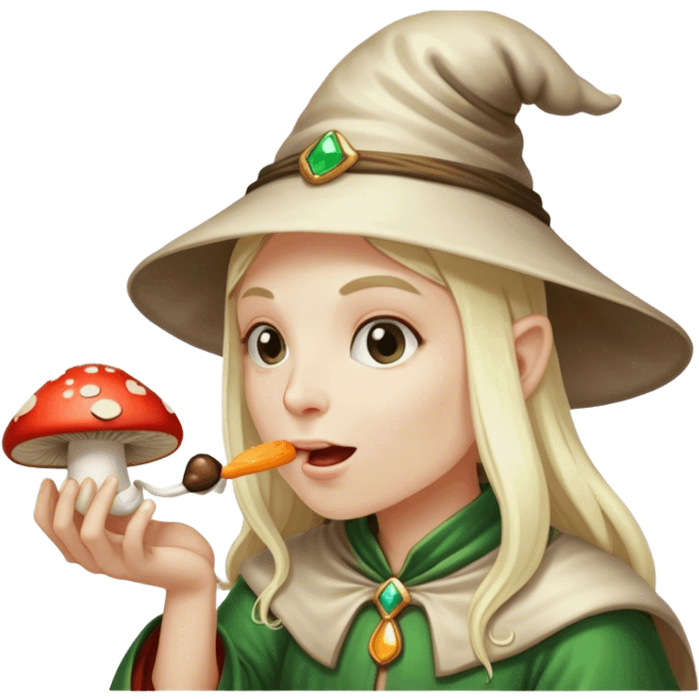 Mage eating mushroom emoji