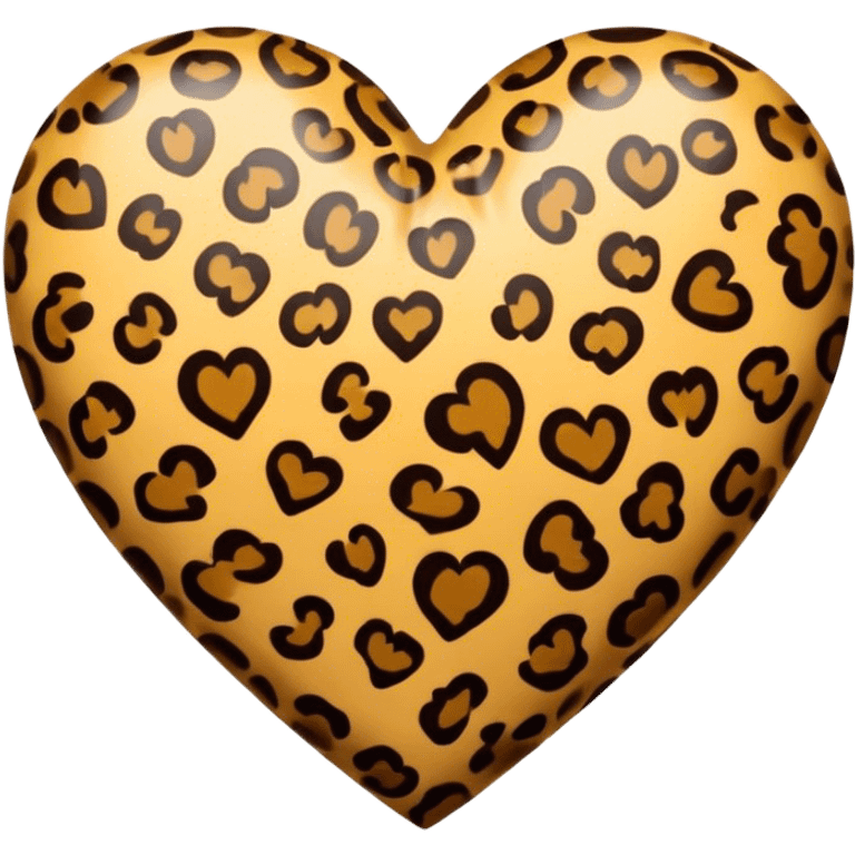 Leopard print heart emoji