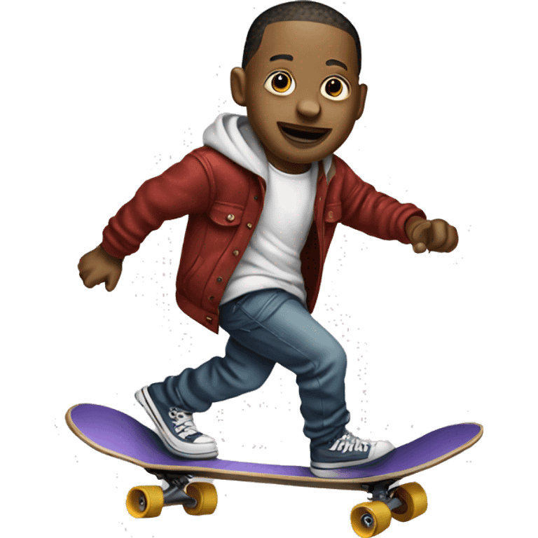 YG on a skateboard emoji