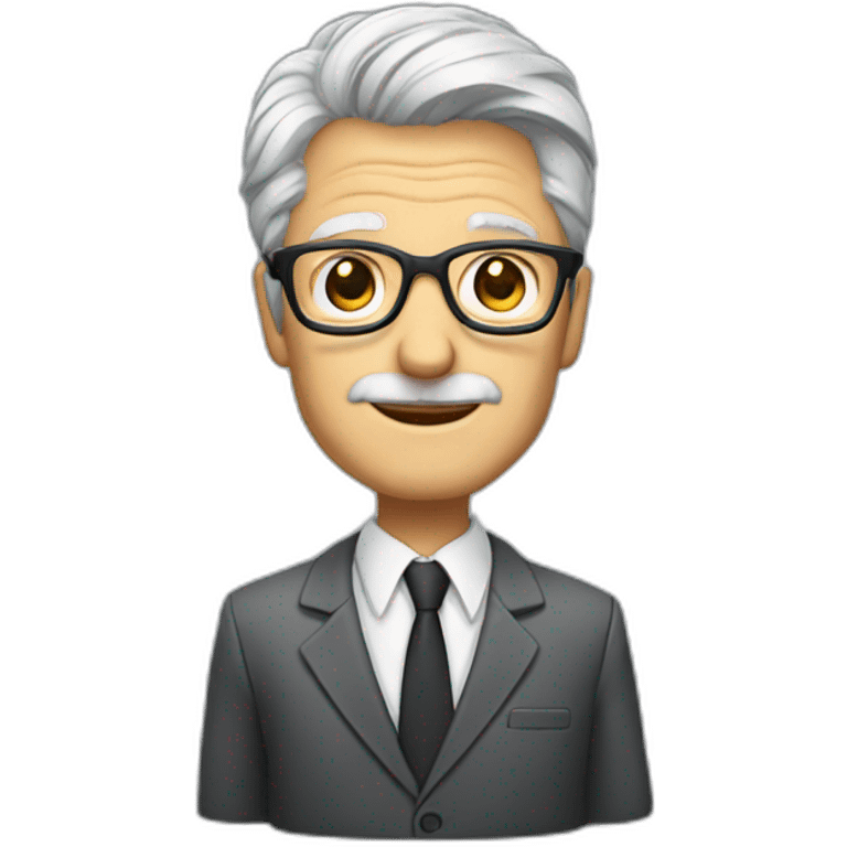 A gray-haired agent with glasses emoji