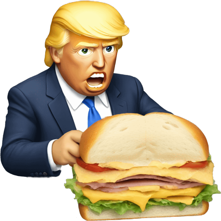 Donald Trump eating a sandwich  emoji