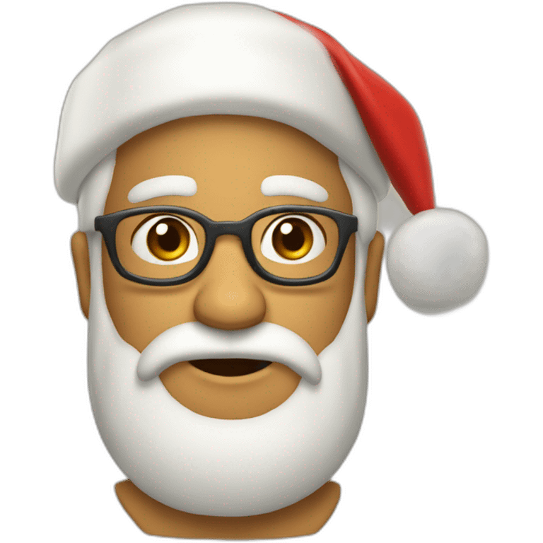 Papá Noel haciendio el pino emoji