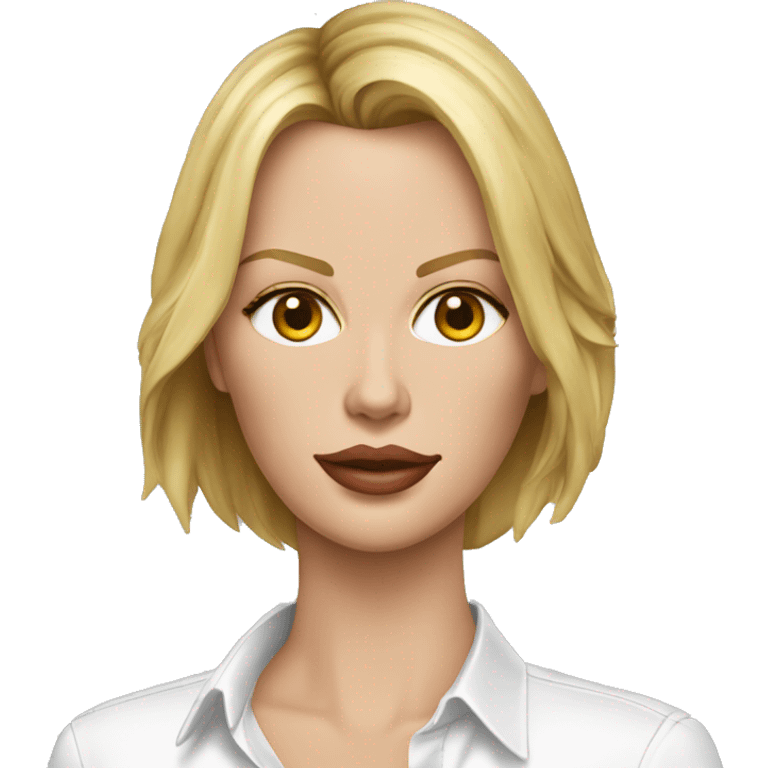 charlize theron ultra realistic wearing shirt emoji