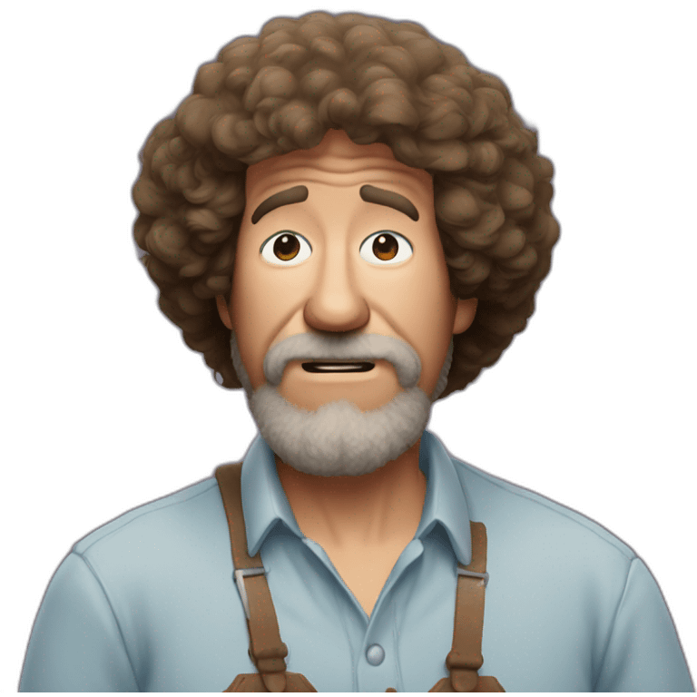 bob-ross-crying-face emoji