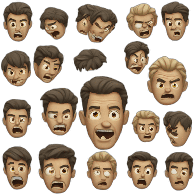 crazy scary men emoji