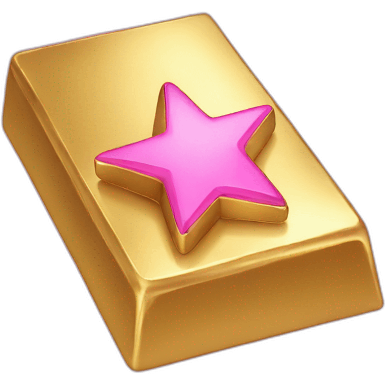 golden ingot with a pink star emoji