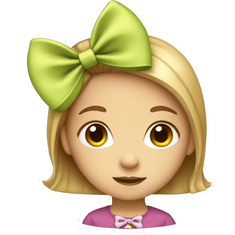 girl with bow emoji