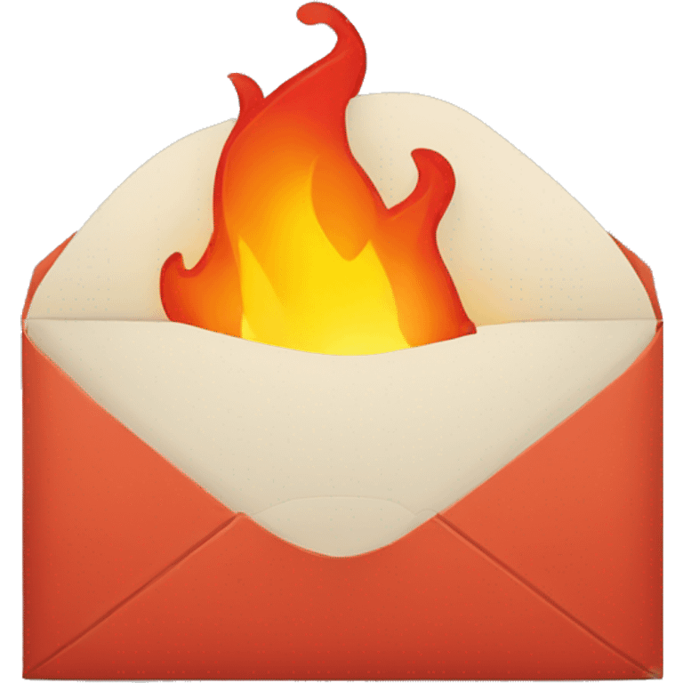 fire coming out of an open envelope emoji