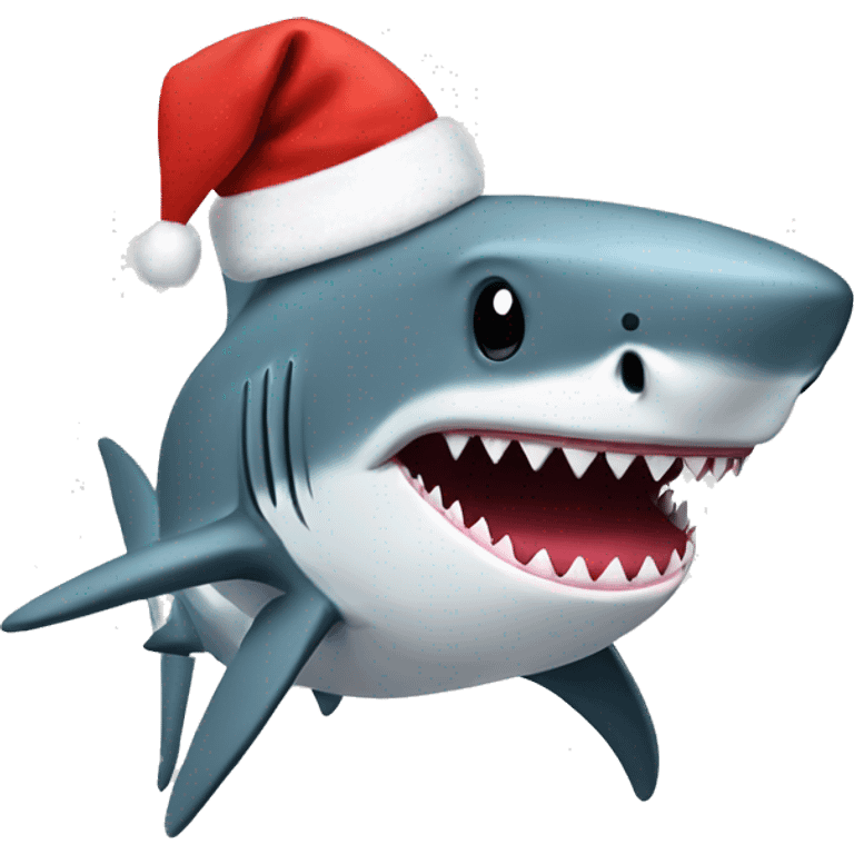 Shark with Christmas pj emoji