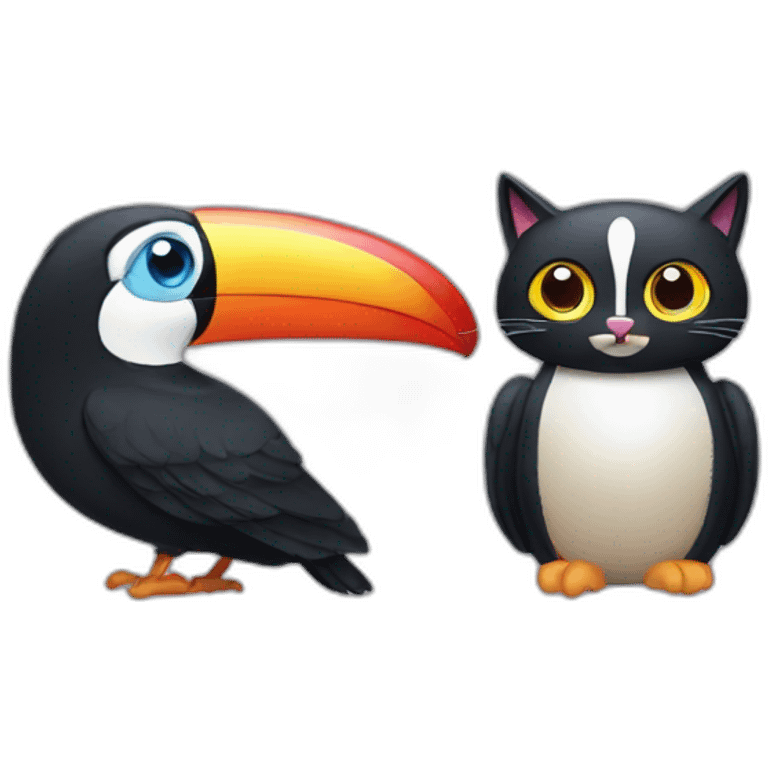 toucan and cat emoji