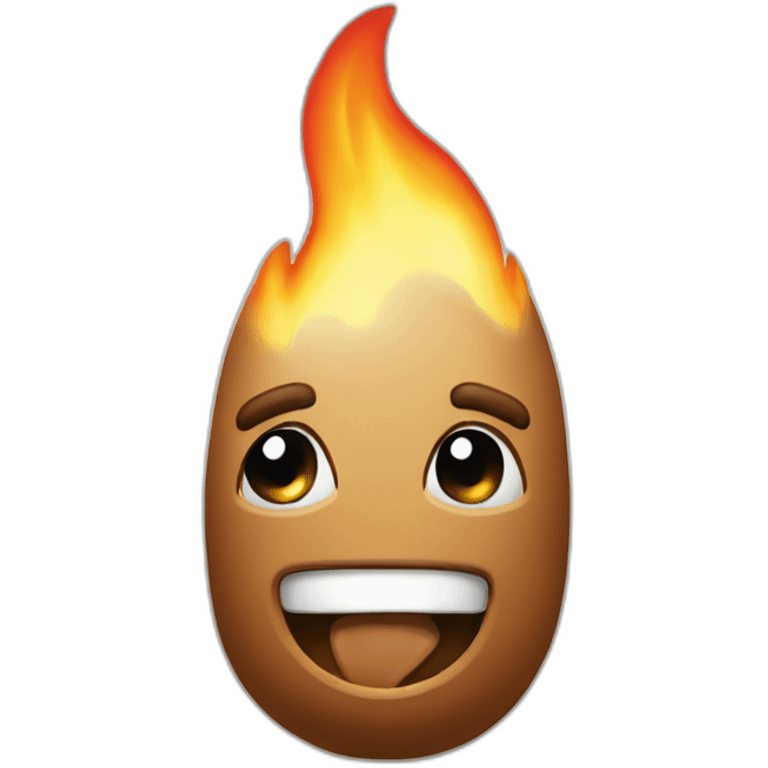 burning nut emoji