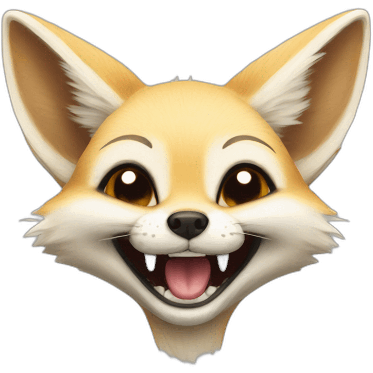 Fennec Fox Laughing  emoji