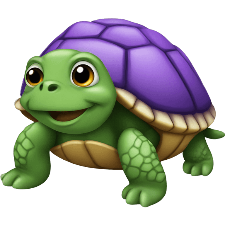 Turtle with purple shell emoji