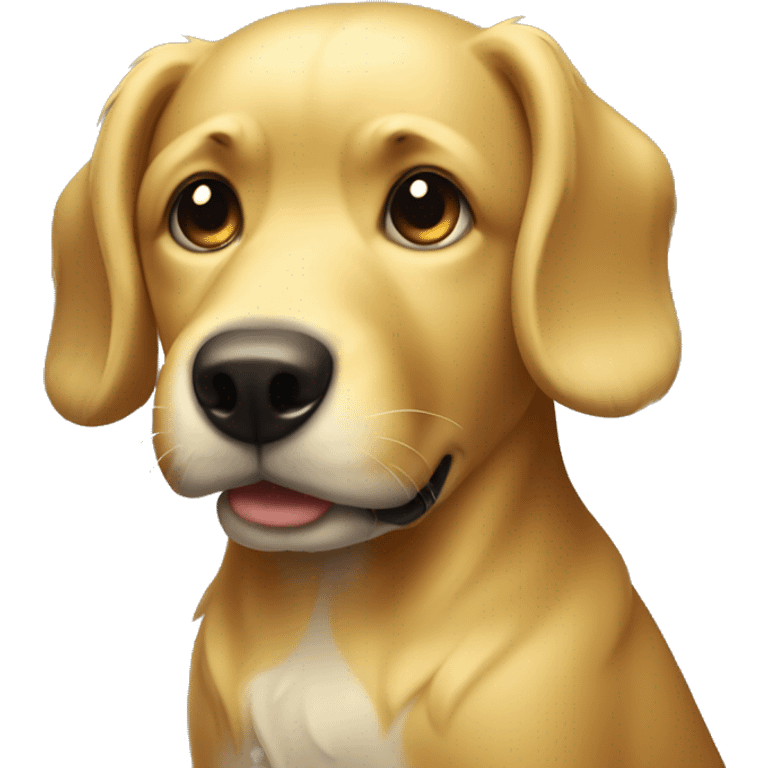 a Golden dog with the number 912 emoji