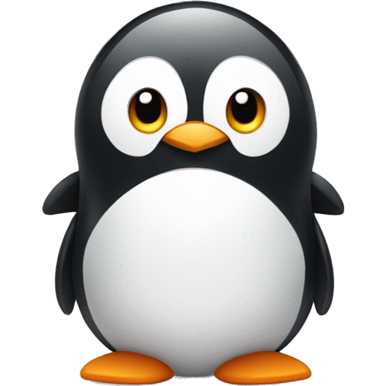 Cute penguin working emoji