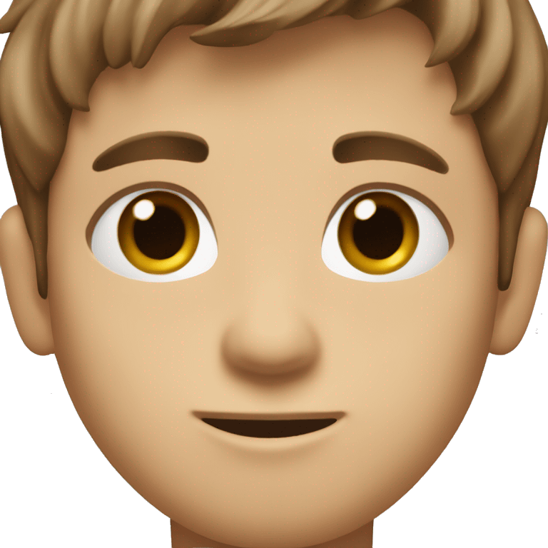 Danish boy with brown hair, brown eyes and a little bit of scruff, tan emoji