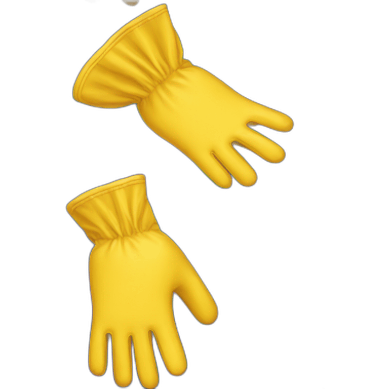 long yellow gloves emoji