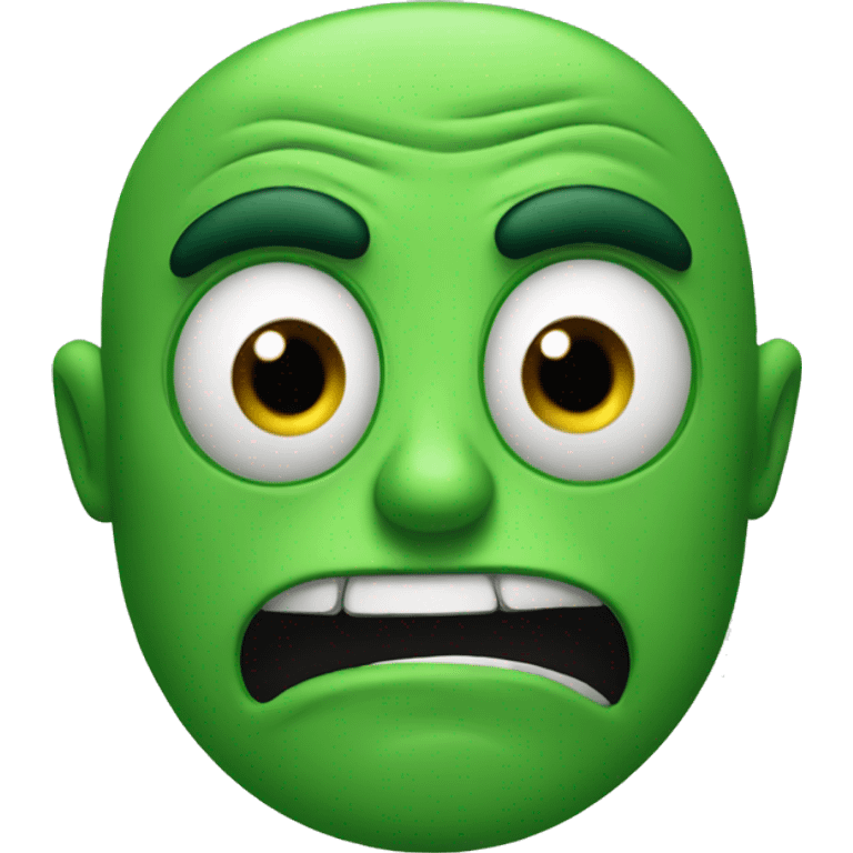 mad green face emoji