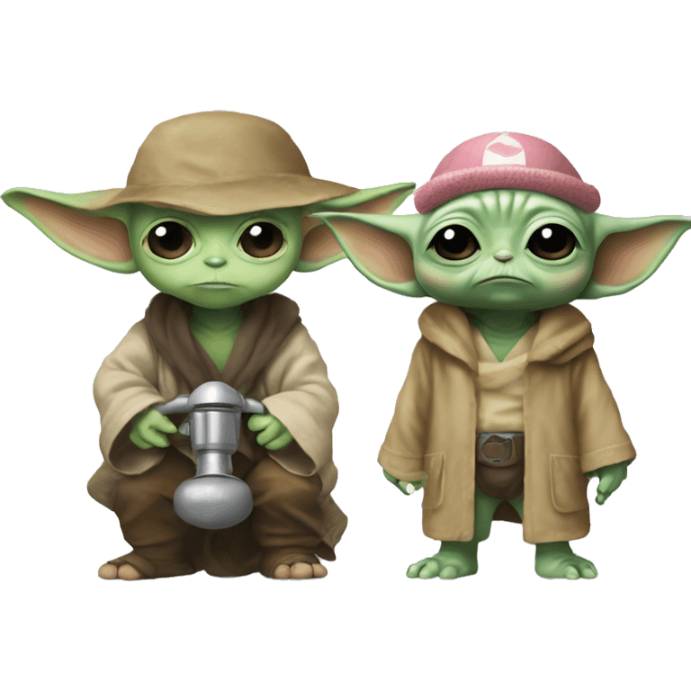 Baby yoda and Tony Tony chopper from one piece  emoji