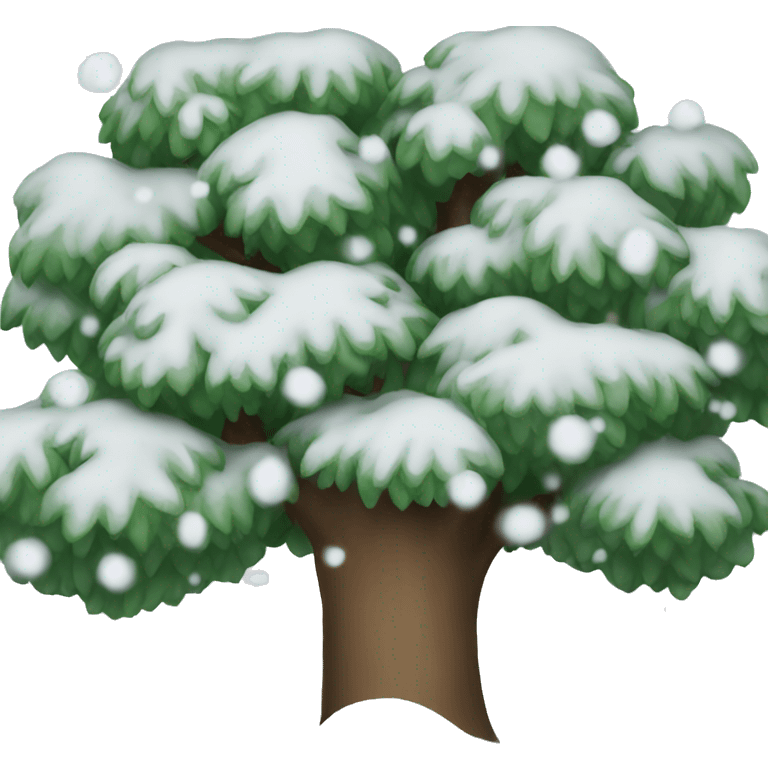 Snowy tree emoji