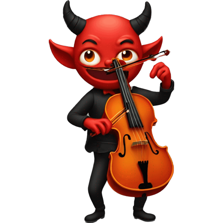 devil playing the fiddle emoji