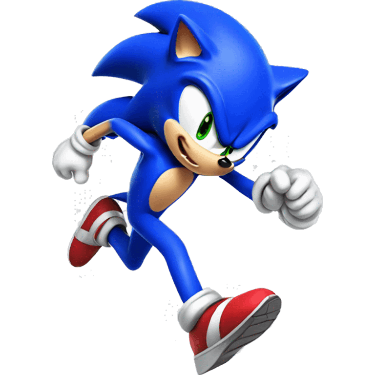 Sonic the hedgehog running emoji