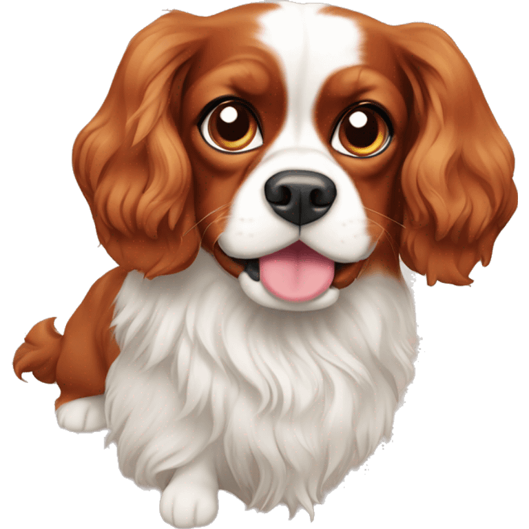 ruby cavalier king charles spaniel dog emoji