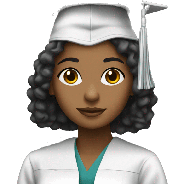 Afro Latina graduate  emoji