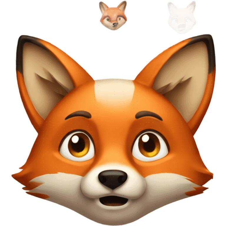 Nervous fox emoji