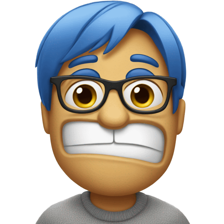 sadness Inside Out with glasses  emoji